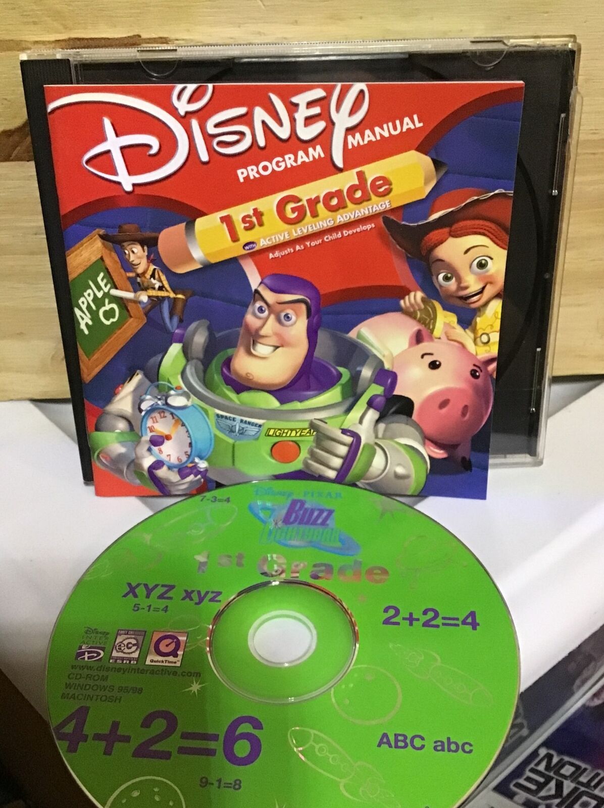 Disney Pixar\'s Buzz Lightyear 1st Grade Program Manual CD - FAST SHIPPING