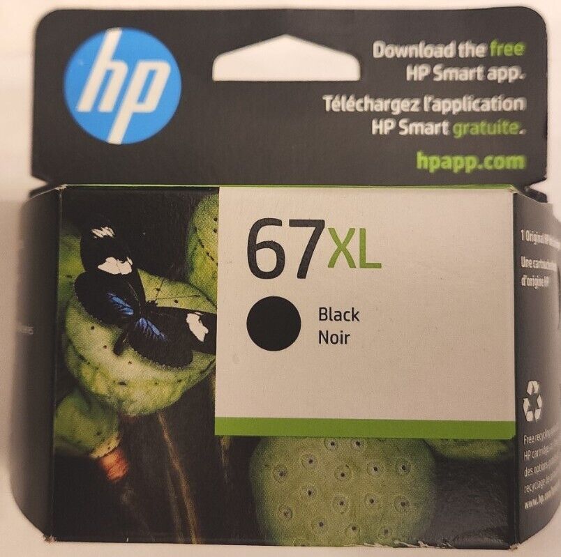 HP 67XL BLACK GENUINE INK CARTRIDGE (3YM57AN#140) BRAND NEW (EXP.2025)