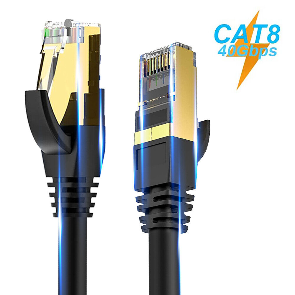 [1-10Pack] Cat 8 Cat8 Ethernet Cable Wire Lot RJ45 Network Cable w/Speed to 40GB