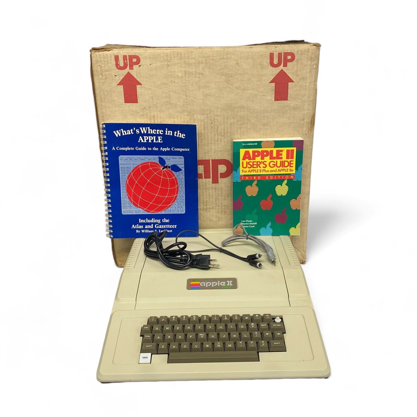 VTG Apple II Plus Computer Powers-on w/Language, Video Display Cards - 48K RAM