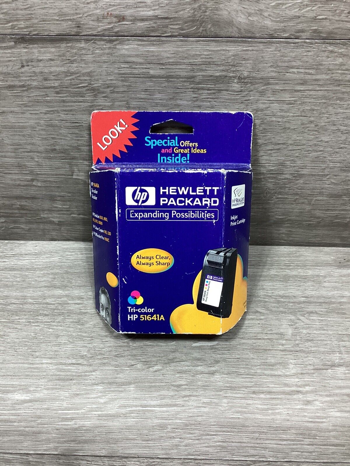 Genuine OEM HP 51641A Tri-Color Tricolor Ink Cartridge Expired 2000 Sealed