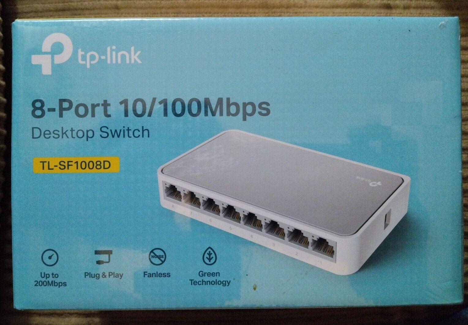 TP-LINK TL-SF1008D 8-Port Desktop Switch 10/100 Mbps Network. BRAND NEW SEALED 