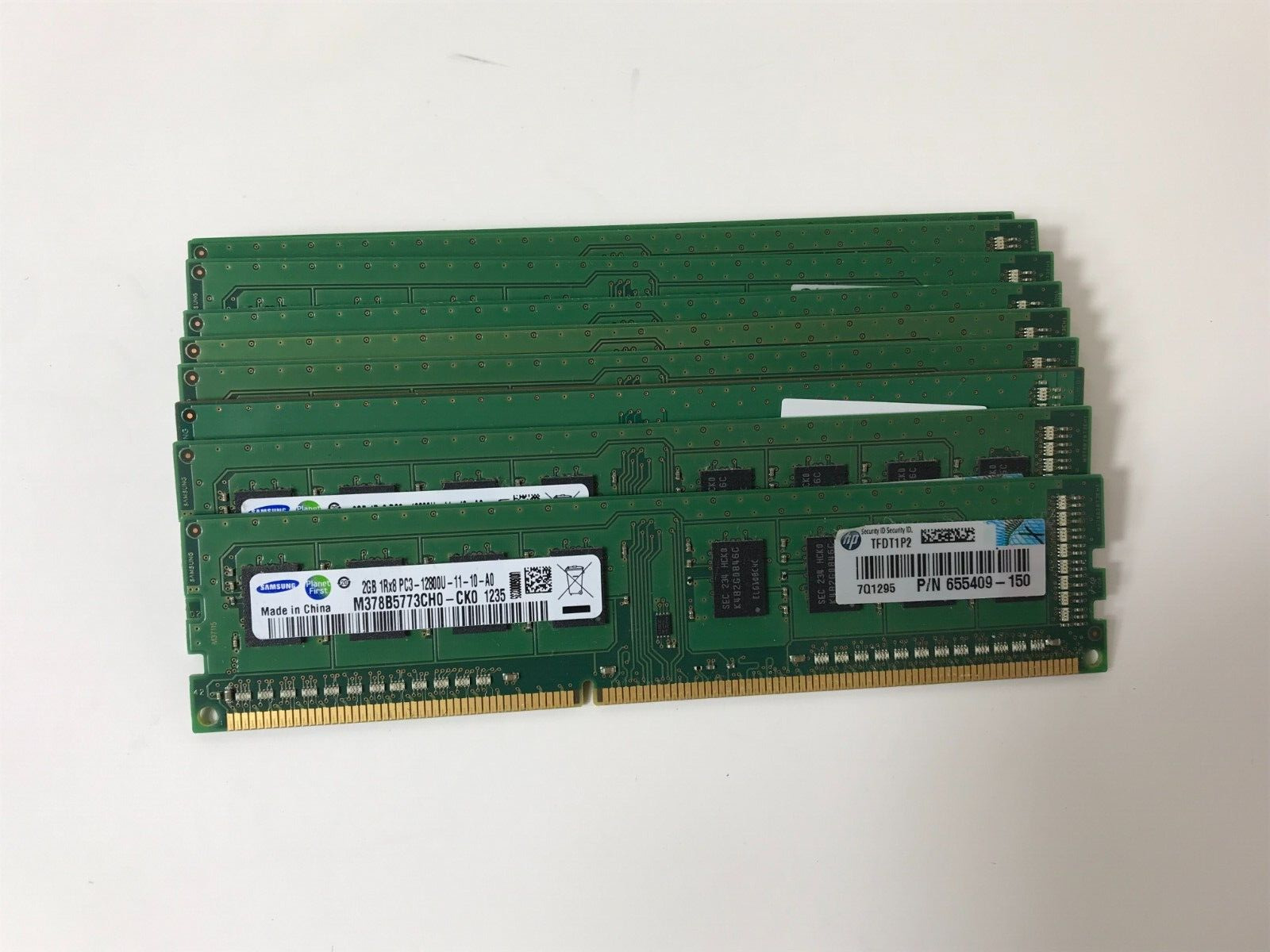 Lot of 20GB (10 x 2GB) SAMSUNG 2GB DDR3 PC3-12800U Desktop Memory RAM - HVD