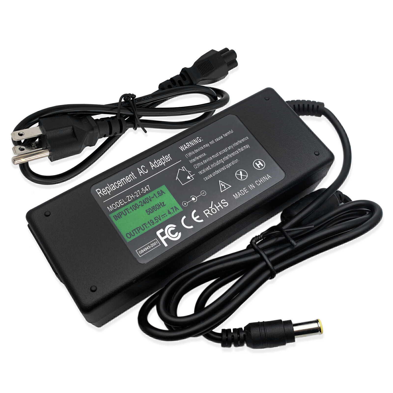 AC Adapter For LG 29WN600-W 34WN650-W 24GQ50F-B Monitor Power Supply Cable Cord