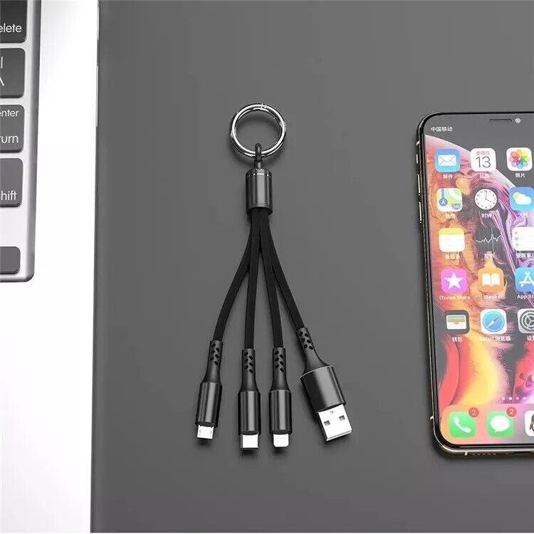 Multi USB Cable 4in1 Charging Car Usbc Micro Three Section Mobile Phone Data Z53