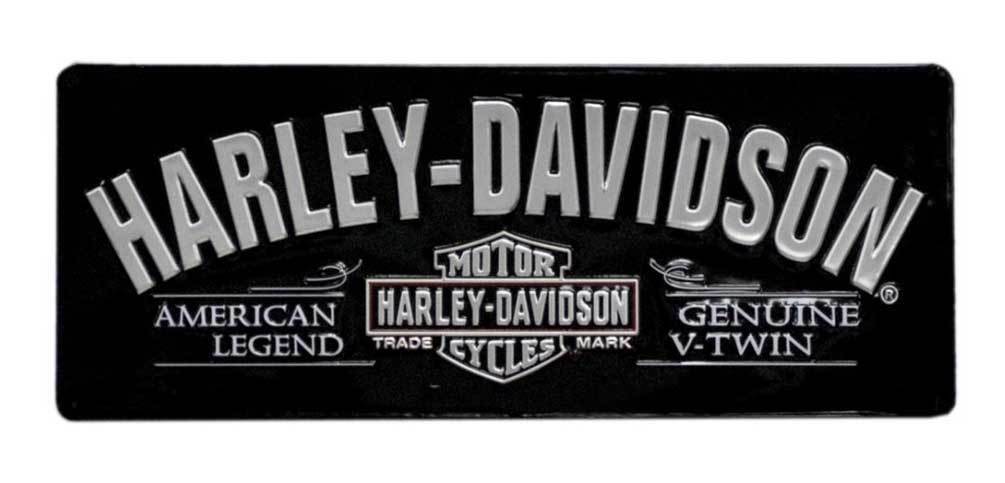 Harley-Davidson V-Twin Bar & Shield Tin Sign 18 x 7-1/8 Black 2010681