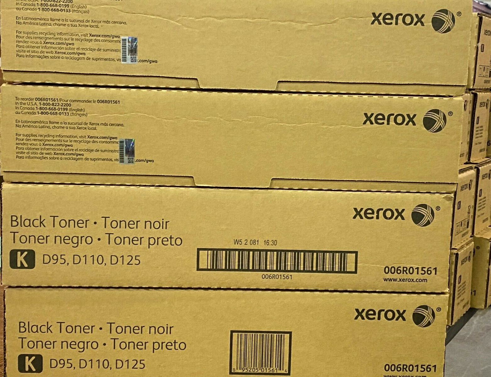 Genuine OEM  Xerox Sealed 006R01561 Black Toner  D95 D95A D110 D110P D125