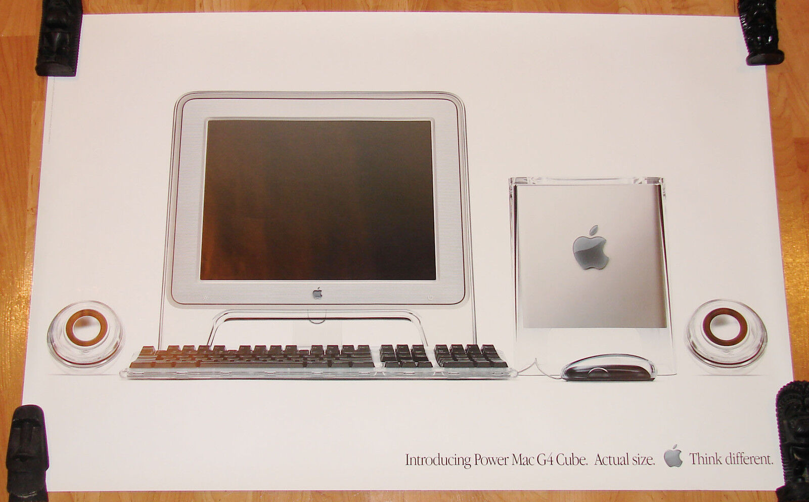 Vintage Apple Computer Power Mac Macintosh G4 Cube Poster 2000, \