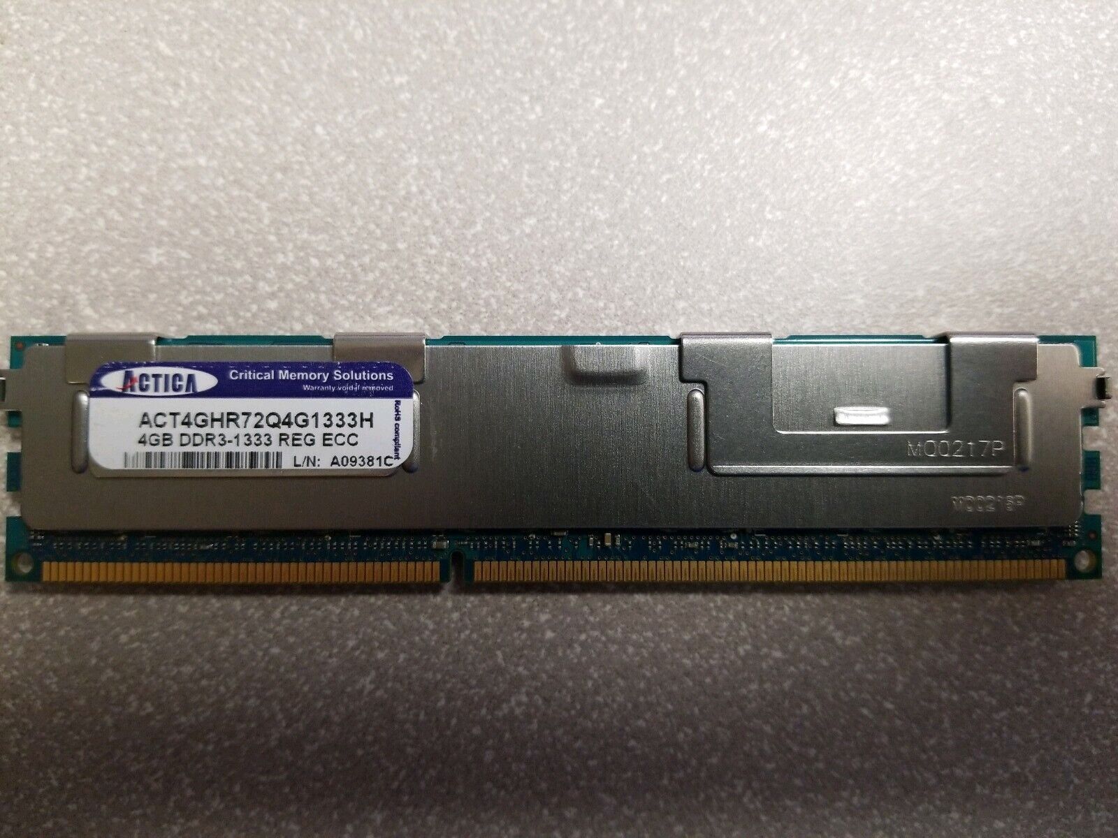 Lot of 8 Actica 4GB PC3-10600 DDR3-1333 ECC RAM Mac Pro Upgrade (32 GB) A1289