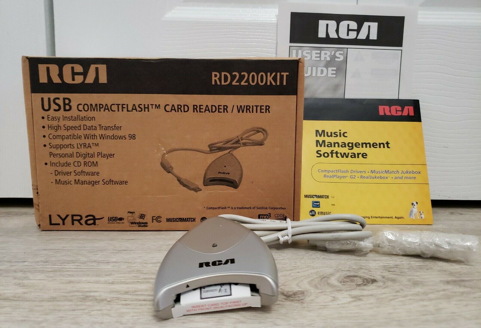 RCA USB CompactFlash Card Reader / Writer. RD2200KIT. NEW. Open Box