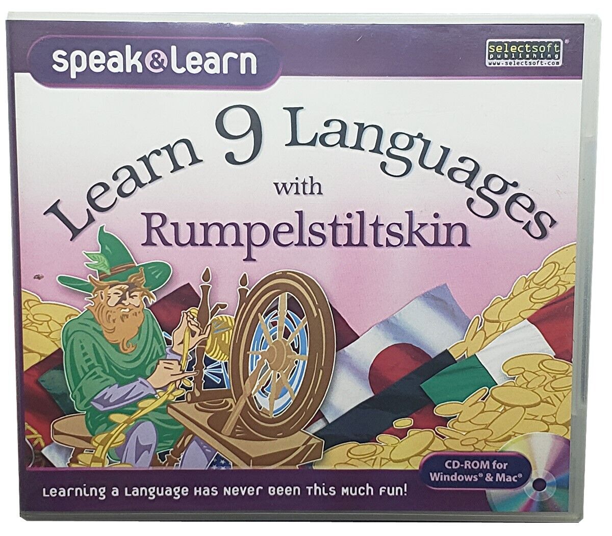 Learn 9 Languages with Rumpelstiltskin - Multilingual Stories PC Software Sealed