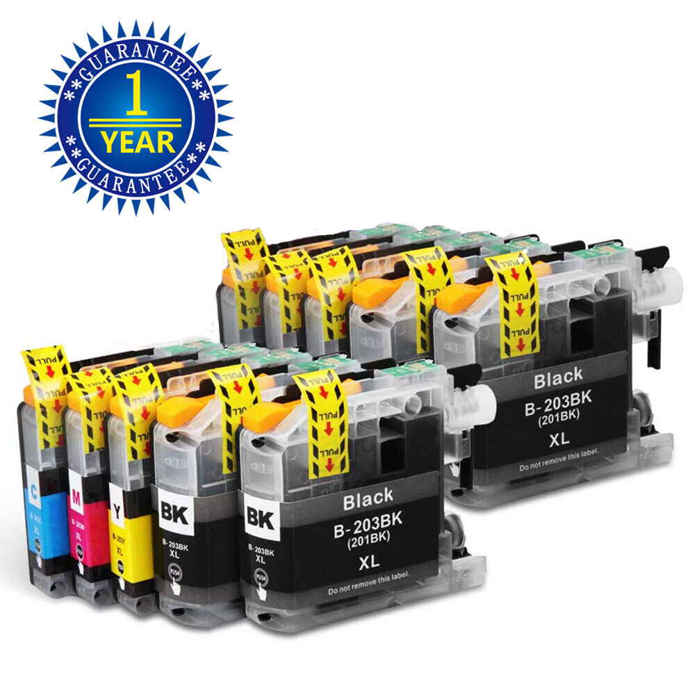 10x LC-203 LC203 XL Ink Combo For Brother MFC-J460dw MFC-J480dw MFC-J485dw LC201