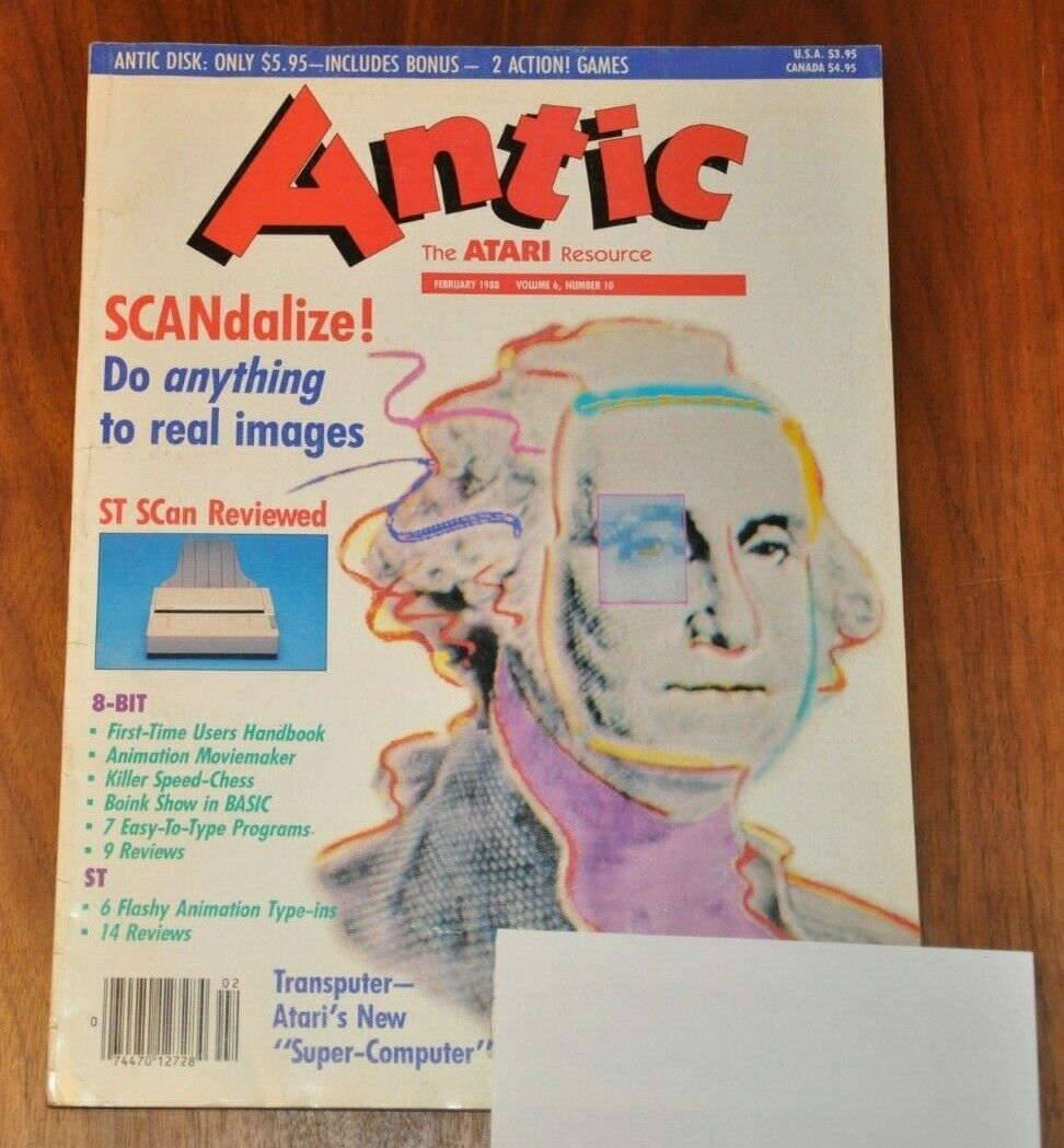 Atari, Antic Magazine (February, 1988 Vol. 6 #10) 8-Bit Vintage Video Game Ads