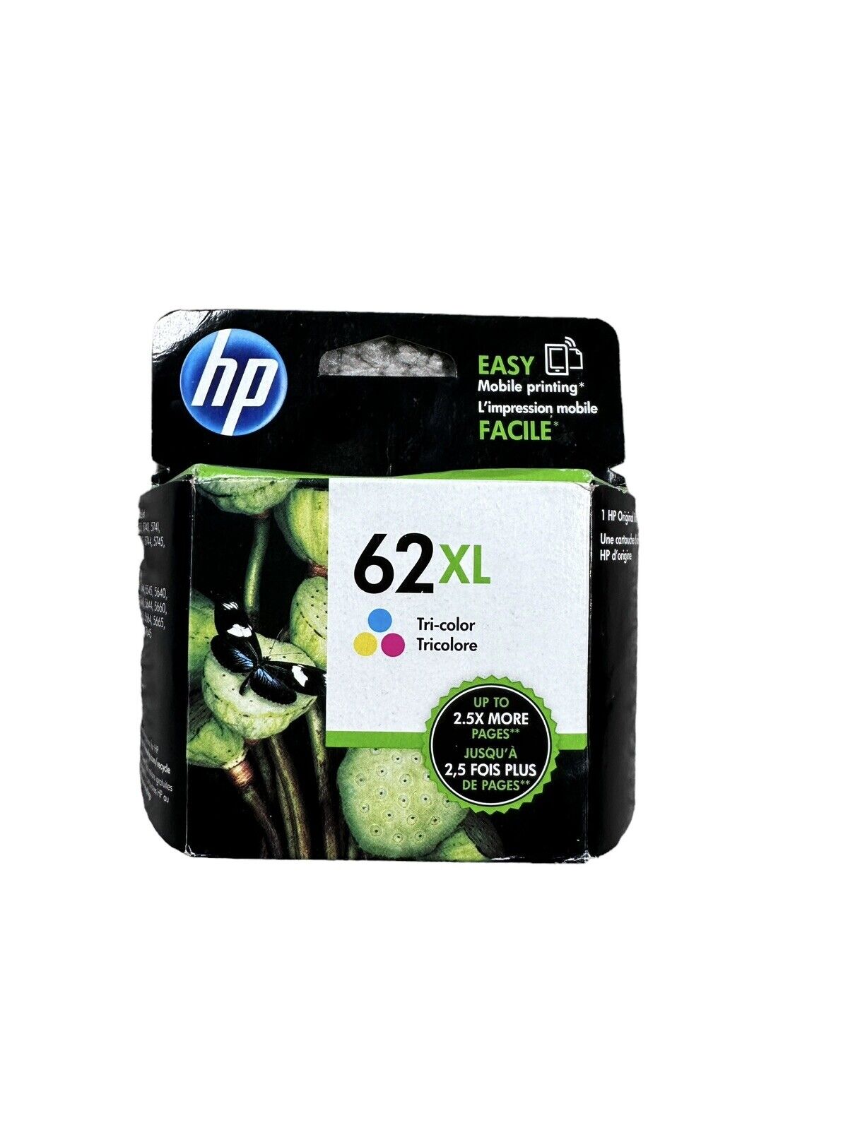Geniune HP 62 XL Tri-Color Ink Cartridge C2P07AN (Expired 4/19) Brand New