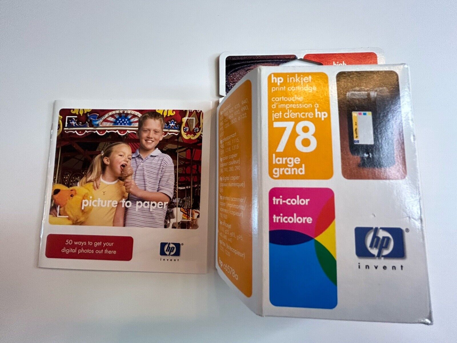 New Old Stock Genuine Sealed HP 78 Large Tri-color Ink Cartridge *Expired 3/2005