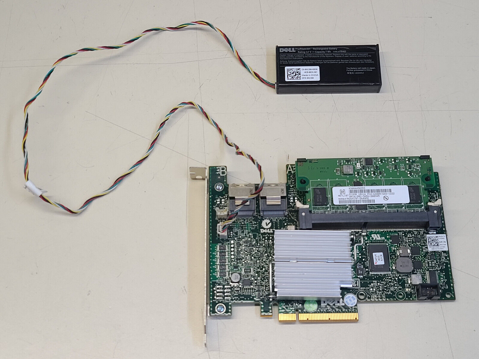 Dell PERC H700 Dual SAS 6GB/s PCIe RAID Controller 512MB Cache + Battery TESTED