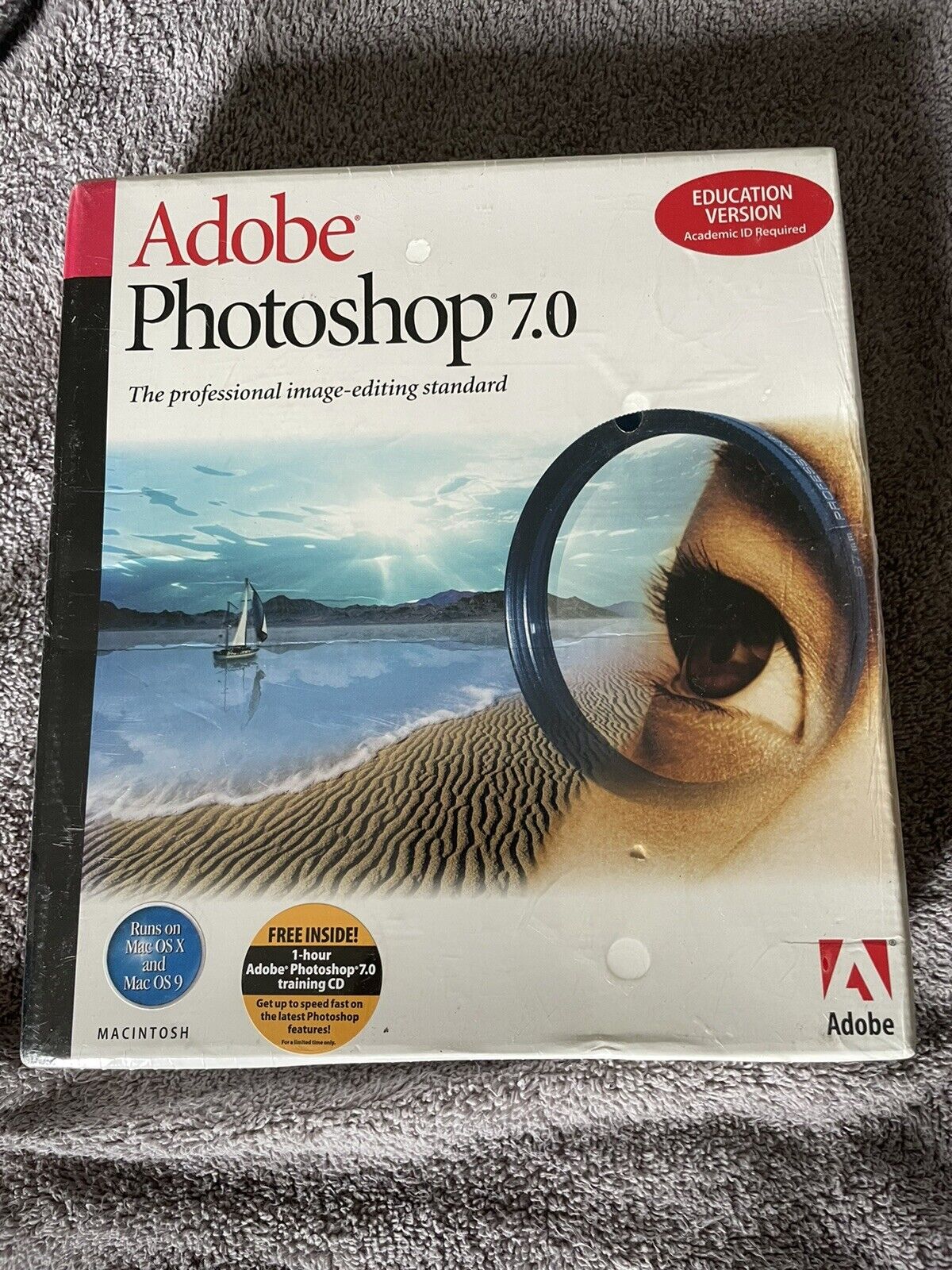 Adobe Photoshop 7.0 SEALED Mac OSX Mac OS Education Version 
