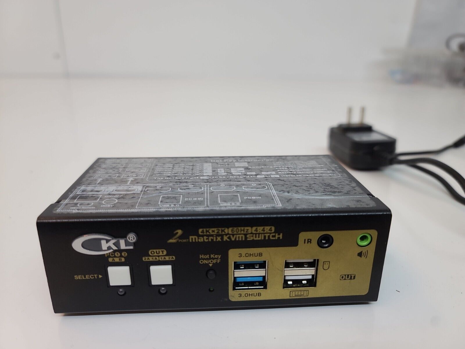CKL 2x2 Matrix DisplayPort KVM Switch Dual Monitor USB 3.0 4K 60Hz, PC Monitor 