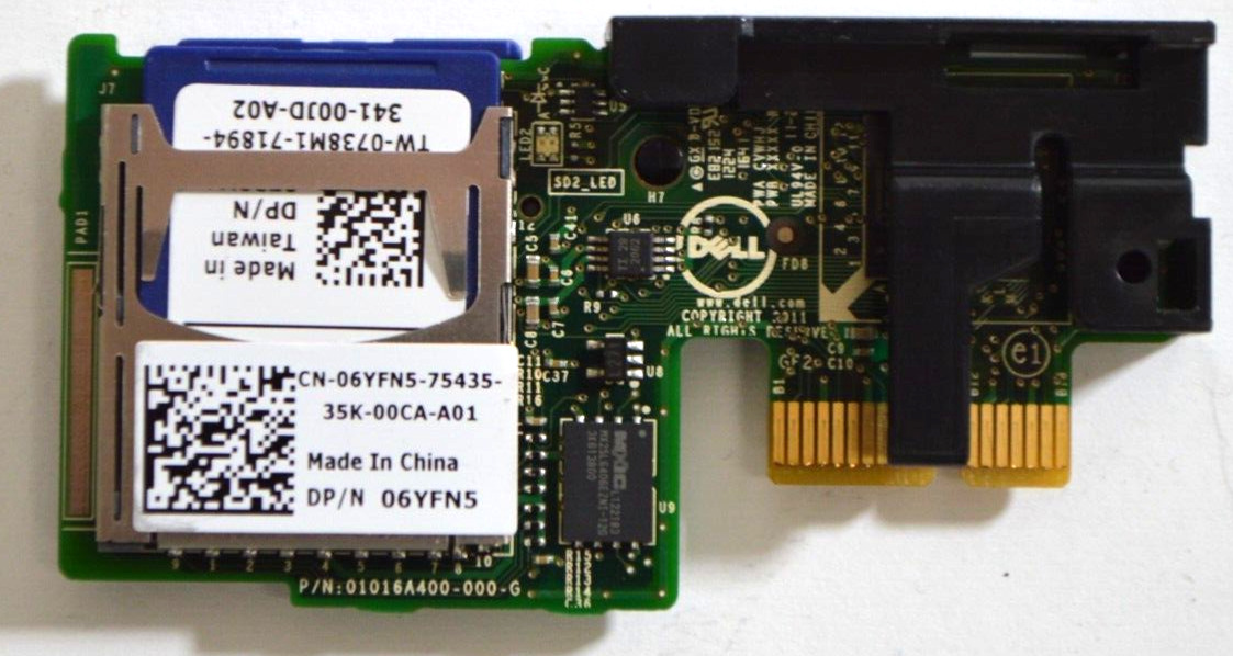Dell 06YFN5 PE R320 R420 R520 R620 R720xd R820 T620 Dual SD Card Reader Module