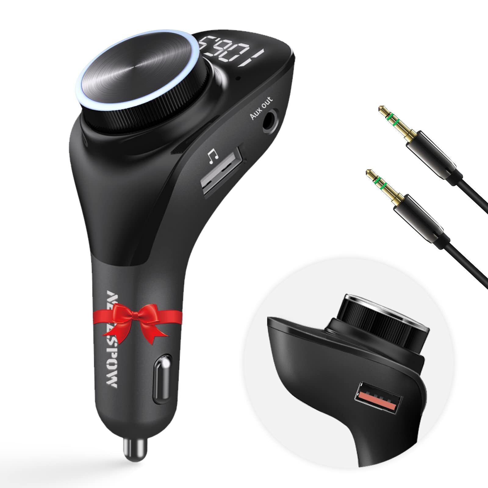 10X Car FM Transmitter Bluetooth 5.0 QC3.0 USB Charger Hands-Free Radio Adapter