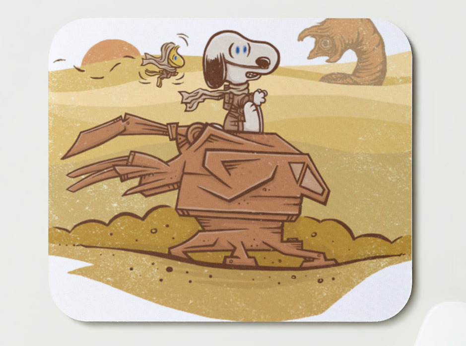 Snoopy Mouse Pad | Dune Parody Mouse Pad | Home Office Mouse pad