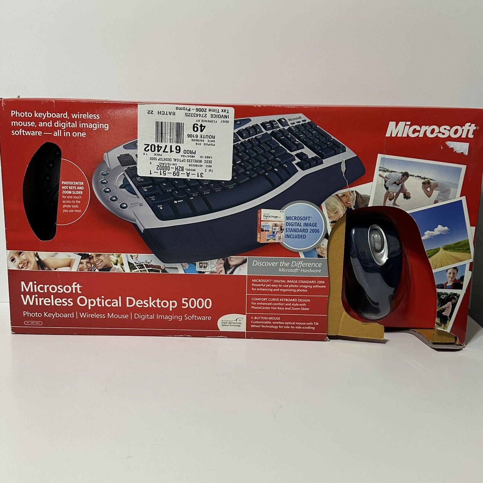 NEW NOS Microsoft 5000 Wireless Optical Desktop wireless Mouse Photo Keyboard