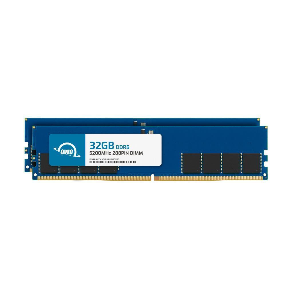 OWC 64GB (2x32GB) DDR5 5200MHz 2Rx8 Non-ECC 288-pin DIMM Memory RAM