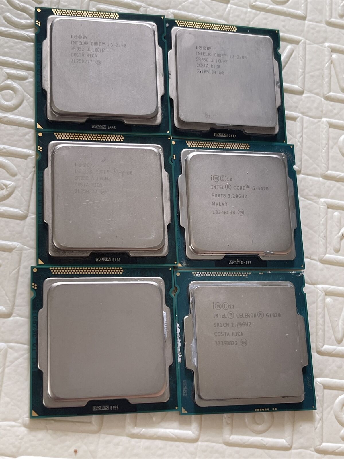 Lot of 6PCs Intel Core I3, I5 , Celeron  Desktop processor
