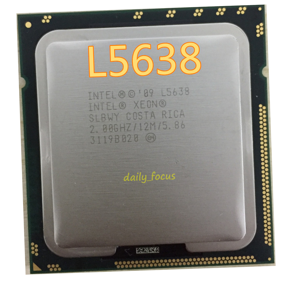 Intel Xeon L5638 2 GHz LGA1366 6 cores SLBWY 12 threads CPU Processor 12 MB