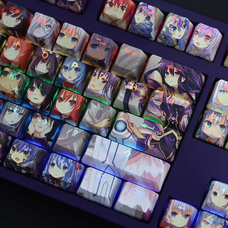 DATE A LIVE All Roles RGB Translucent 108 Keycaps for OEM Mechanical Keyboard