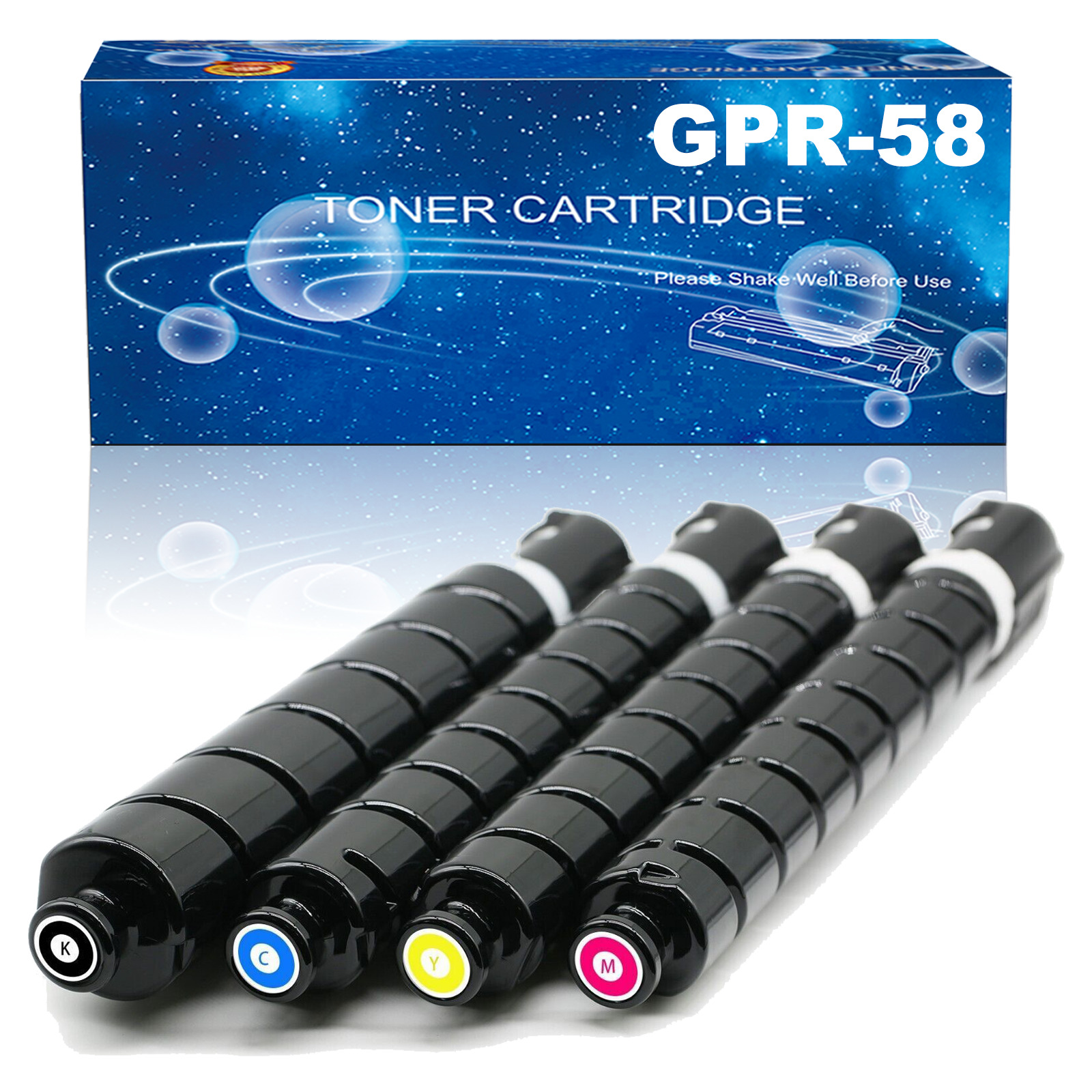4PKS CYMK Toner Cartridge for Compatible Canon GPR58 C256 C356 C257 High Yield