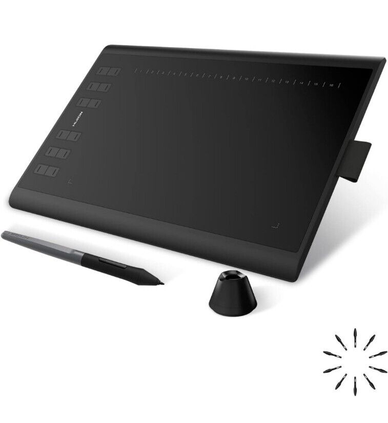 HUION Inspiroy H1060P Graphics Drawing Tablet with 8192 Pressure Sensitivity NEW