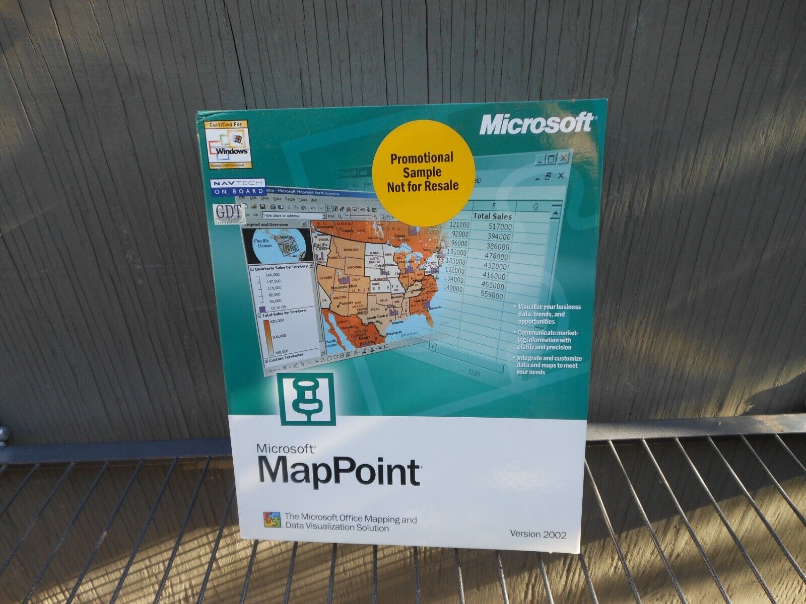 Microsoft MapPoint Version 2002 Promotional Sample (Sealed NEW) 13C