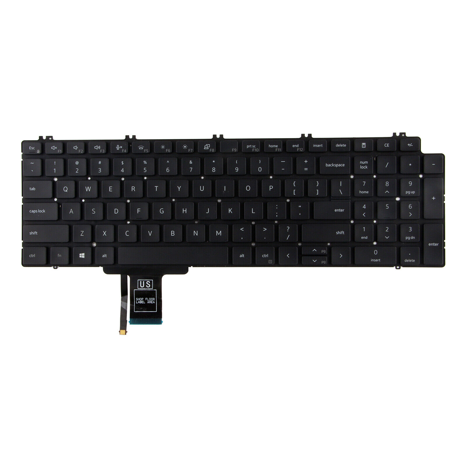 Genuine US Keyboard with Backlight for Dell Precision 7550 7560 7750 7760 713DM