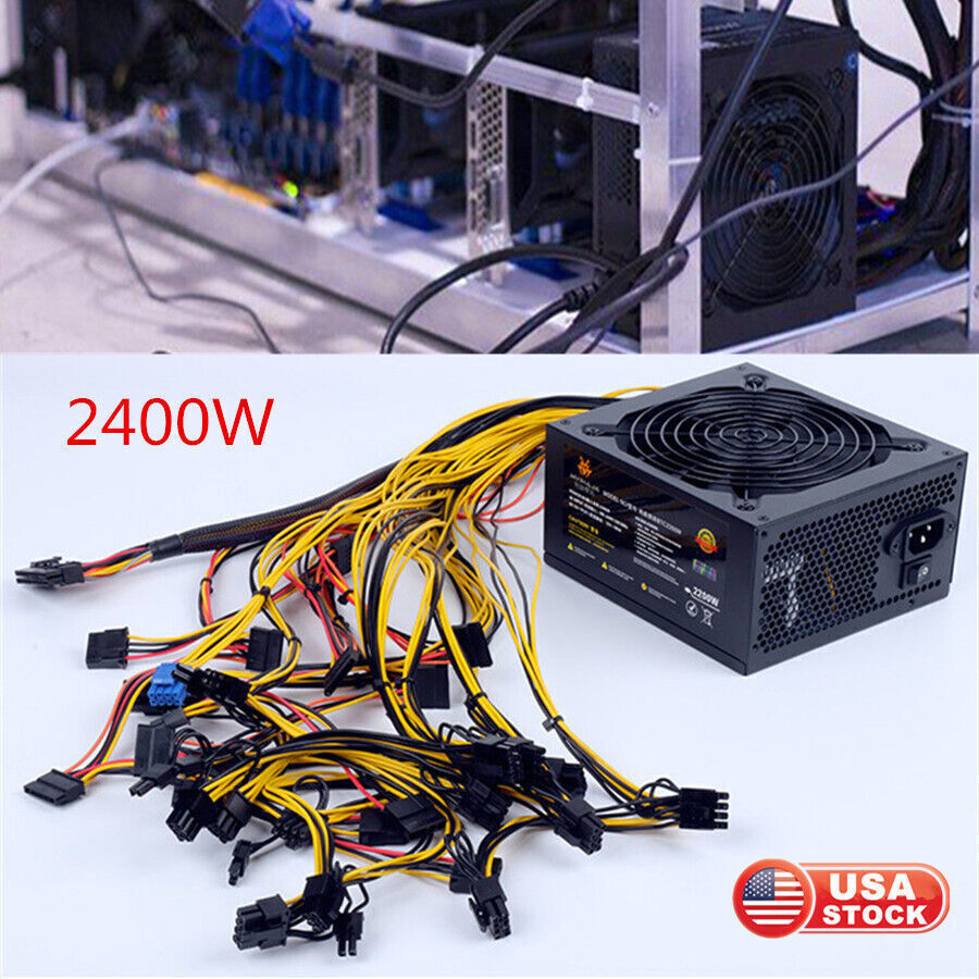 Computer 6 GPU OR 8 GPU 2400W Power Module Supply 110V-240V USA STOCK