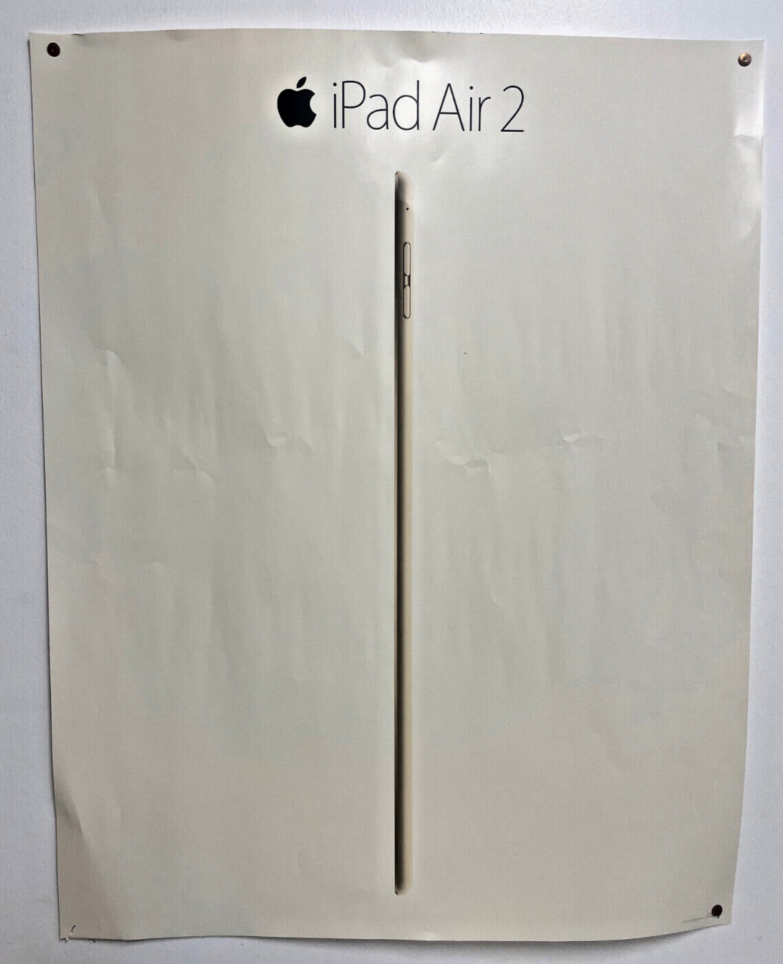 Vintage Apple Computer “iPad Air 2” Poster 22” x 28” with Apple Logo