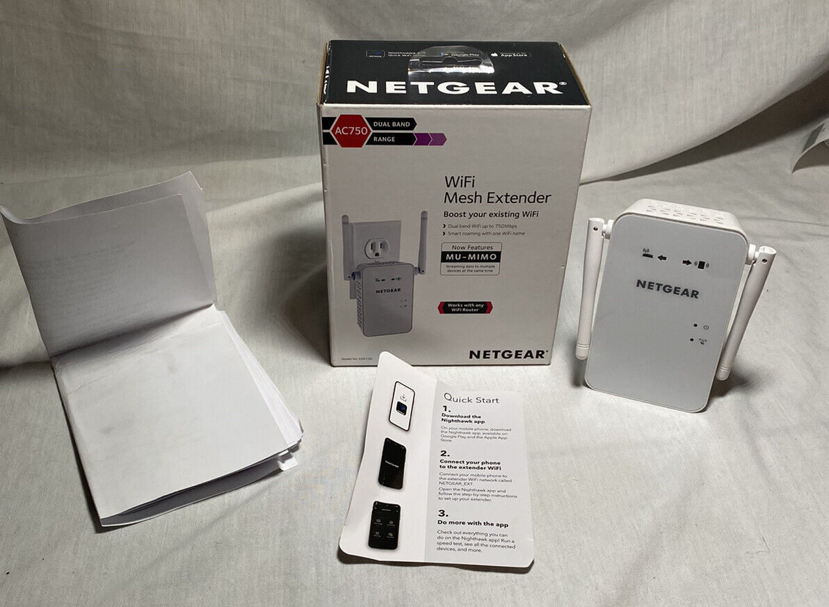 NETGEAR AC750 Dual-Band Wi-Fi Range Extender EX6100-100