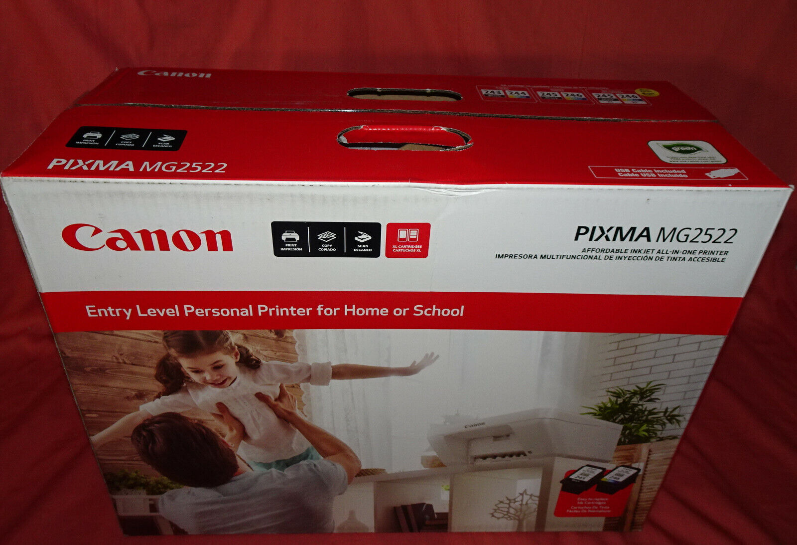 BRAND NEW SEALED = CANON PIXMA MG2522 Wired = INKJET PRINTER with INK = WHITE