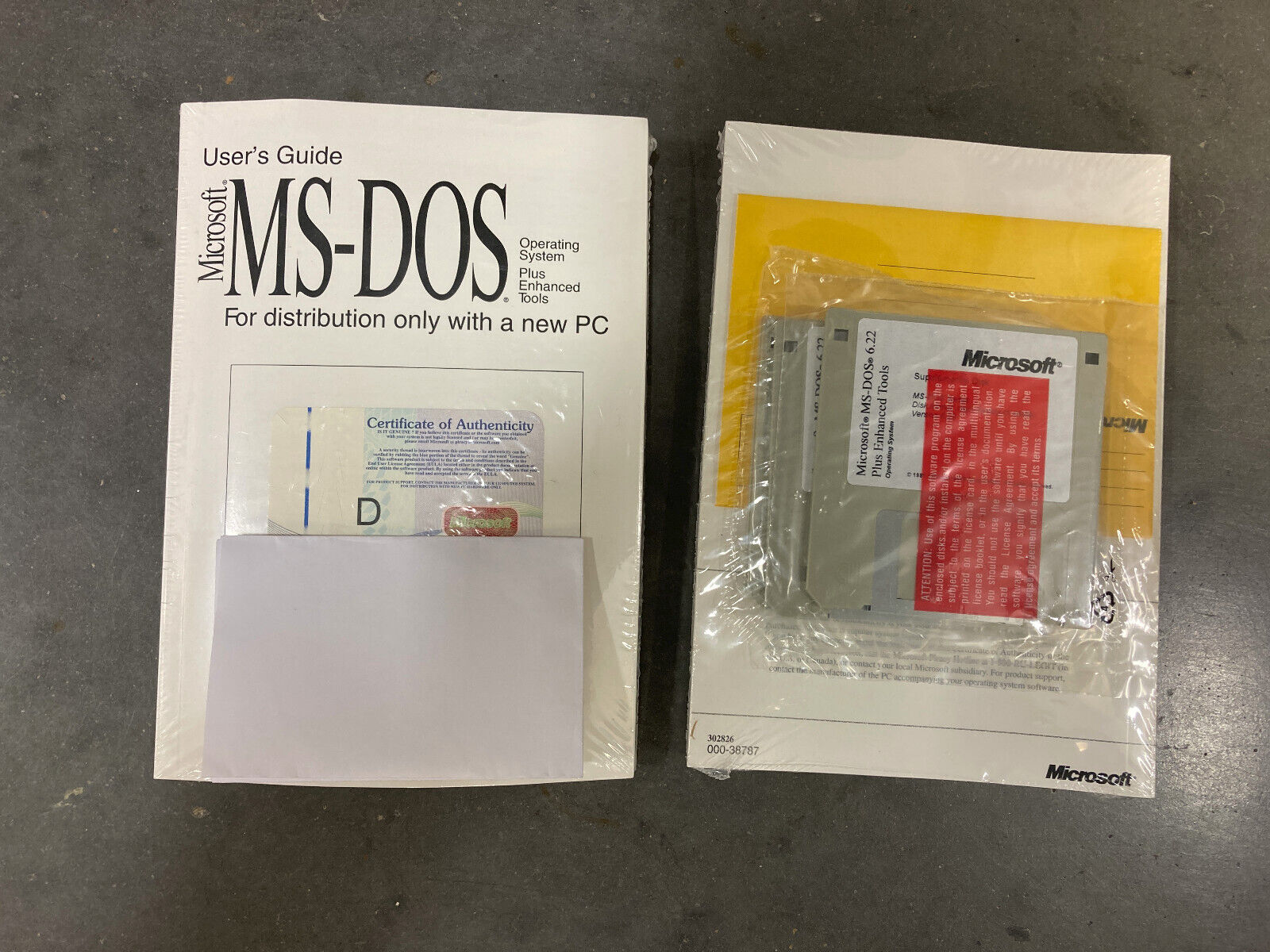Microsoft MS-DOS 6.22 FULL Version Not Upgrade Brand New Sealed w/ COA