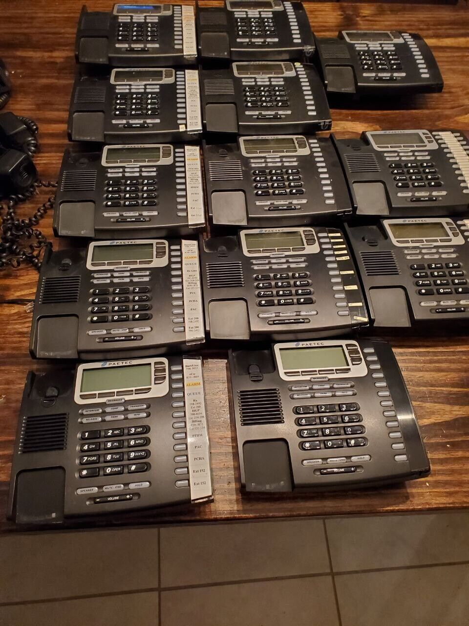 Allworx Paetec 9212P & 9224P Voip Display Phone - LOT OF 13 With Handsets