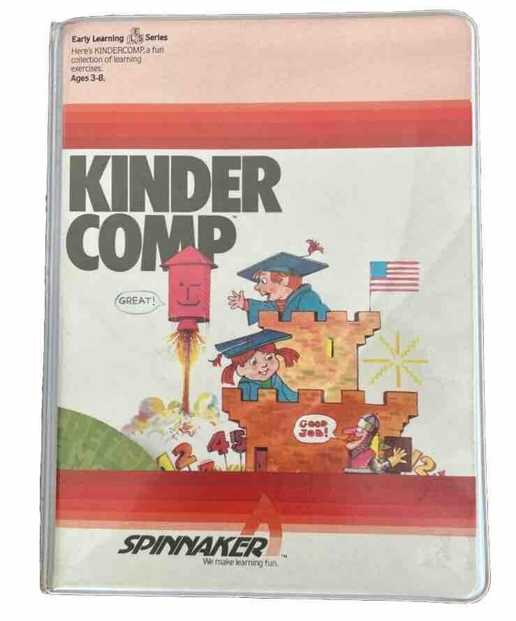 Vintage SPINNAKER - KINDERCOMP DOS 3.3 Apple Computer Educational Games UNTESTED