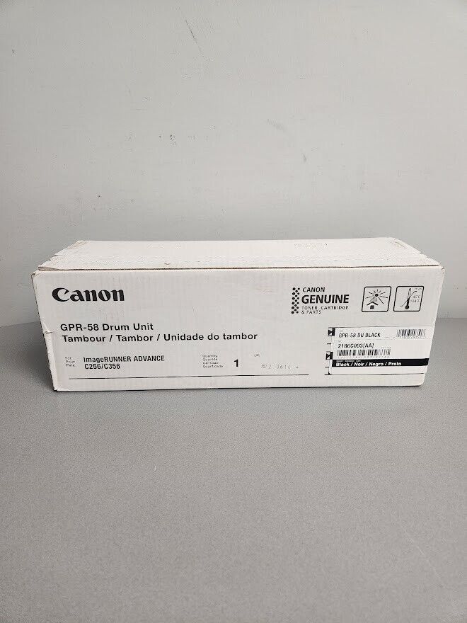 Canon GPR58 (2186C003) Black Drum Unit - NEW SEALED Genuine