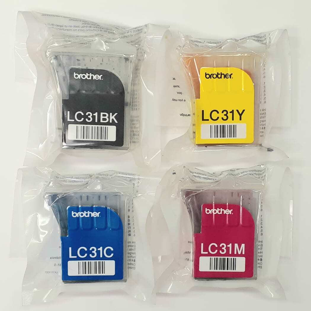 Genuine Brother LC31BK, LC31Y, LC31C, LC31M Ink Cartridges -Sealed New Old Stock