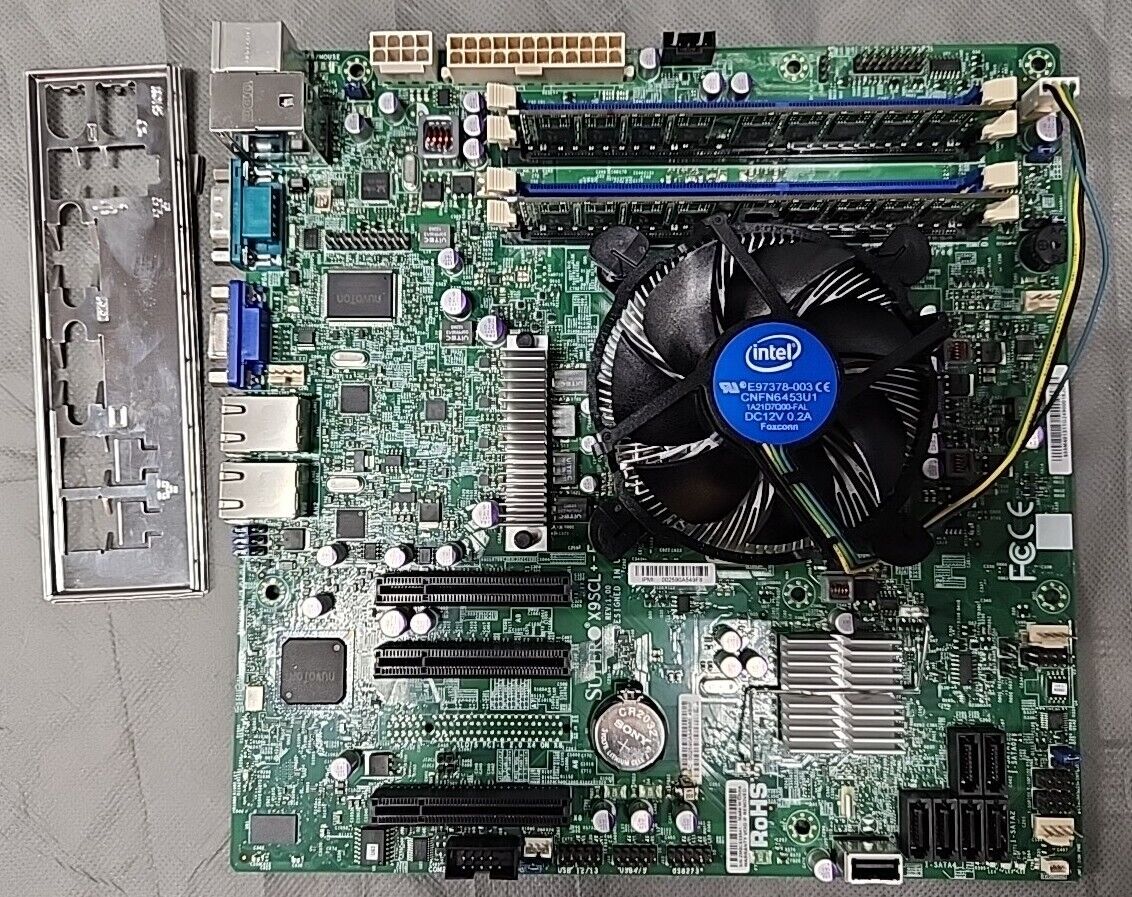 Genuine Supermicro X9SCL+-F Server LGA 1155 DDR3 Motherboard W/ E3-1230v2 & 8GB