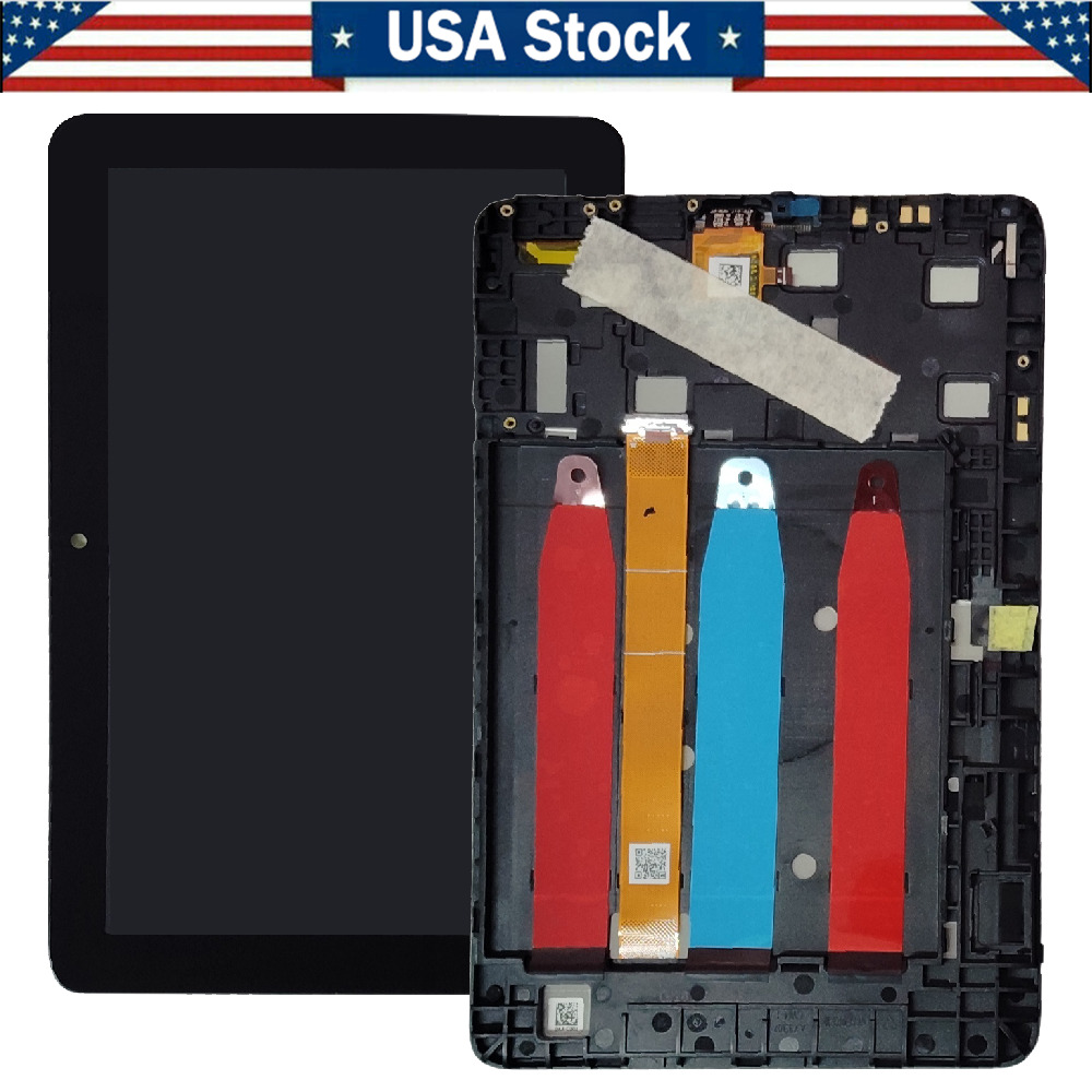 For Amazon Fire 7 12th Gen 2022 P8AT8Z LCD Touch Screen Digitizer Glass w/Frame
