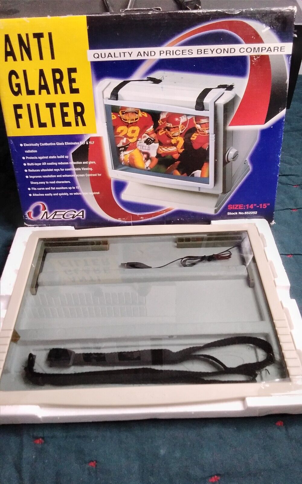 Vintage OMEGA Anti Glare Filter For Monitor Screens Fat & Curve Up To 15\