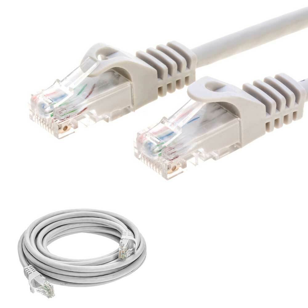 50 pcs 10ft Cat6 Patch Cord Cable Ethernet Internet Network LAN RJ45 UTP Grey