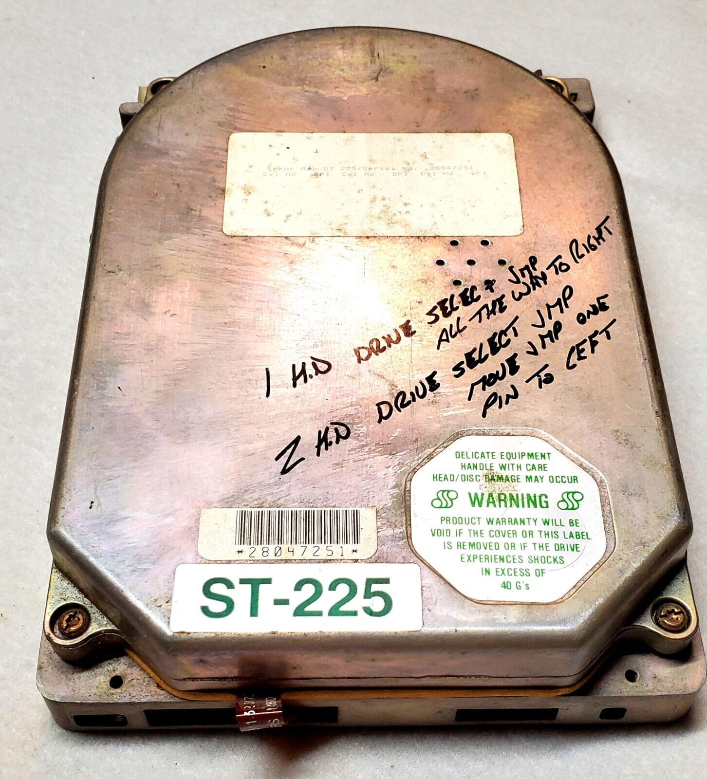 Vintage Seagate ST-225 Hard Disk Drive [Untested]