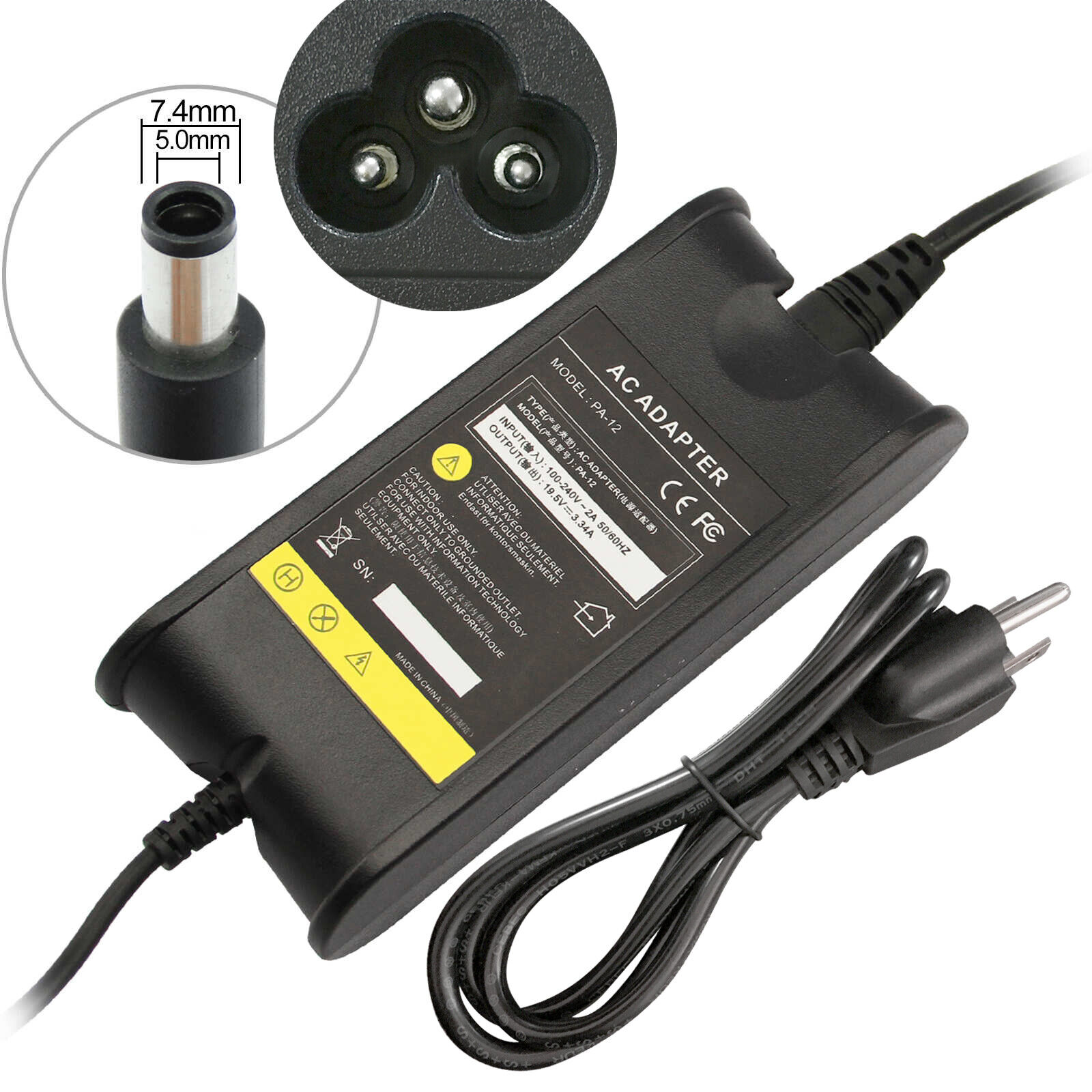 AC Adapter Charger For Dell P2314Tt P2314T S2715Ht S2715H Power Supply Cord
