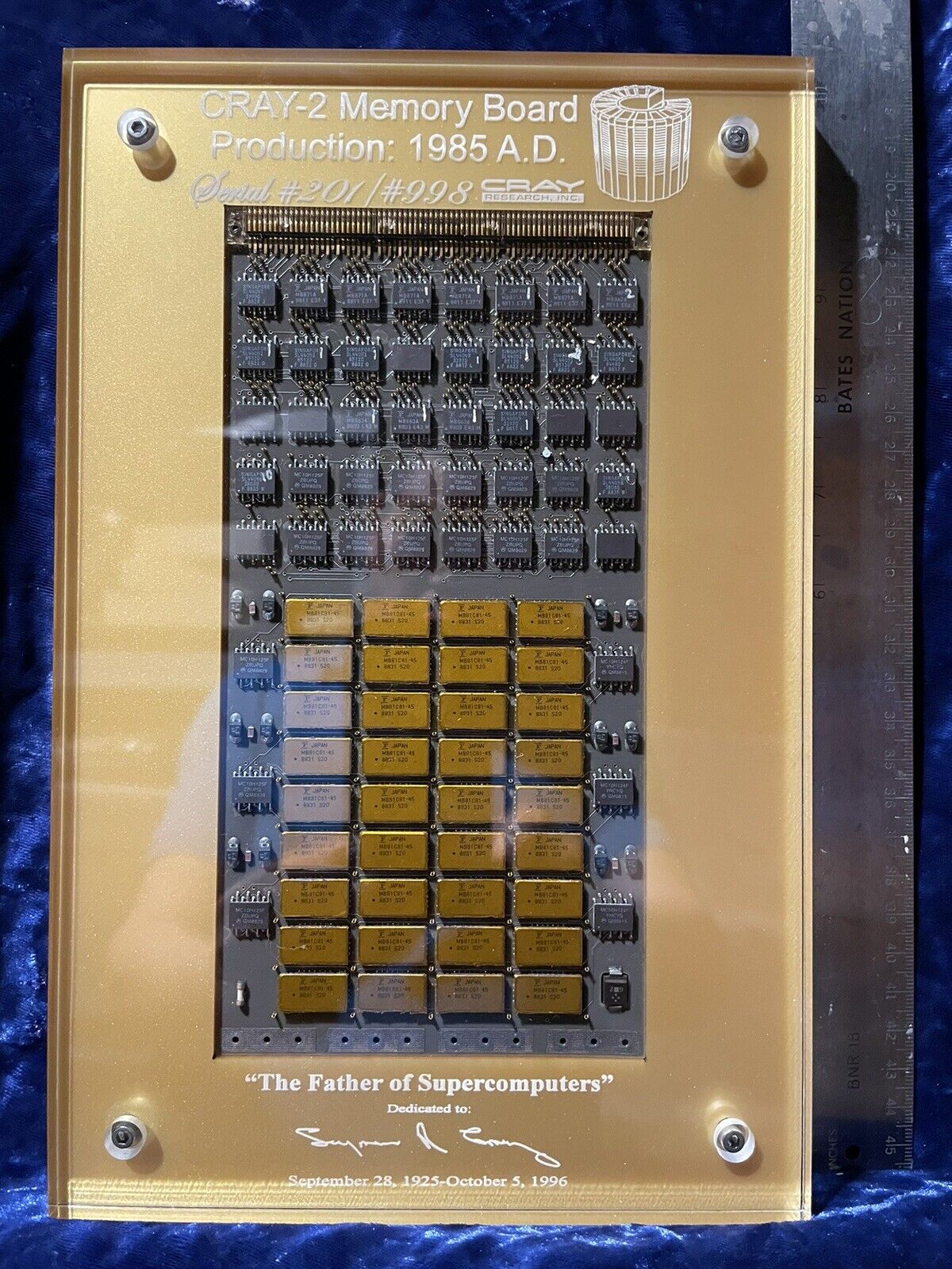 Cray-2 SuperComputer Memory Board in Lucite.